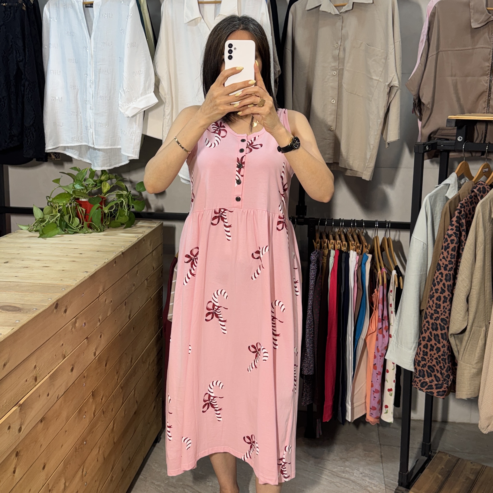 پیراهن زنانه H&M استین حلقه ای