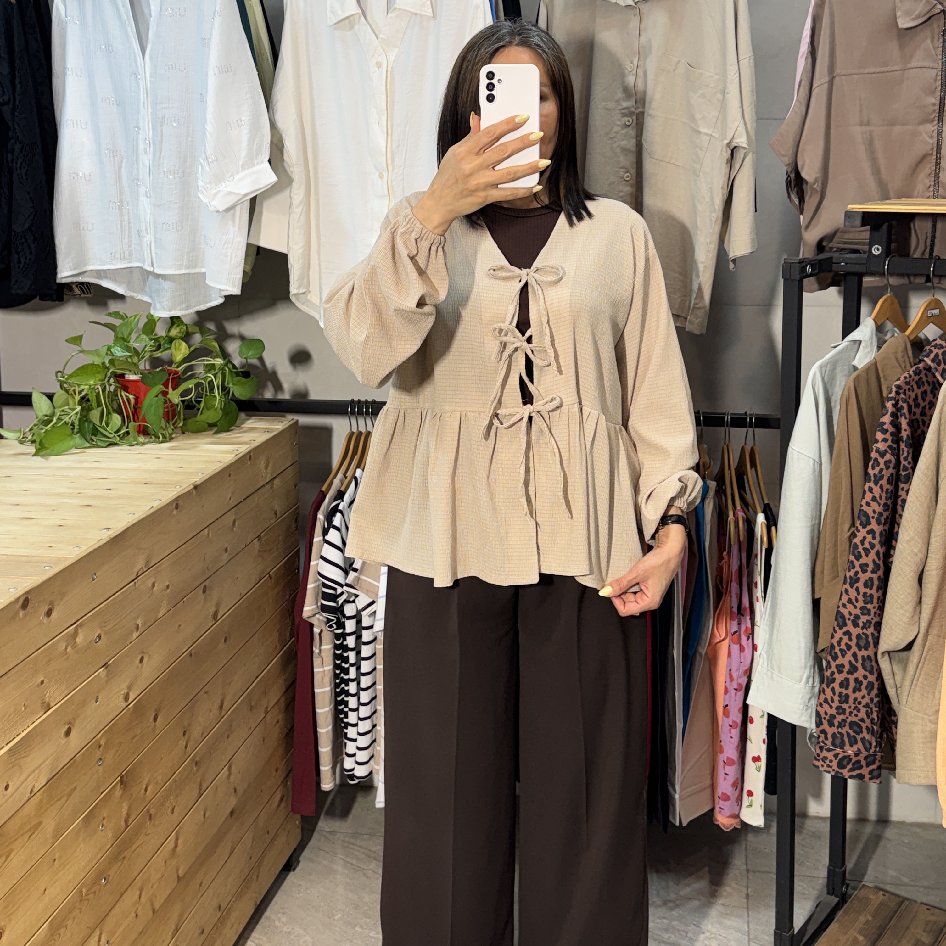 شومیز زنانه پاپیونی